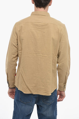 Camicia in Tinta Unita con Doppio Taschino