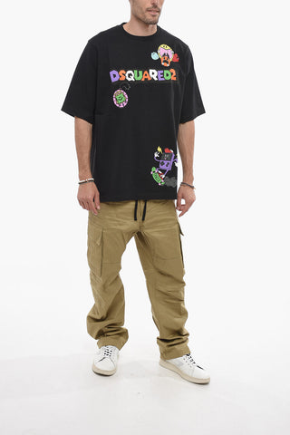 Skater Fit T-shirt with Multicolored Print