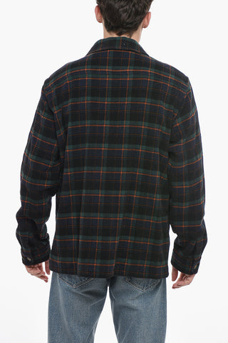 Tartan Checked Wool and Nylon Overshirt
