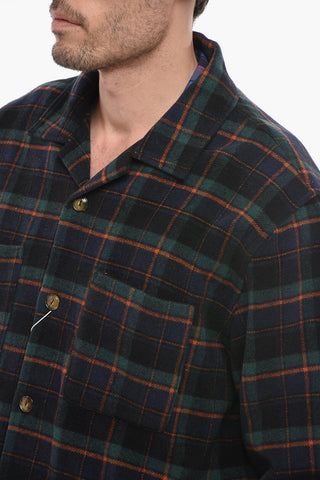Tartan Checked Wool and Nylon Overshirt