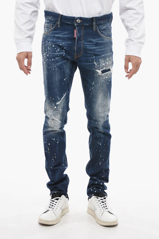 TWINPHONY Jeans Cool Guy con Lavaggio Scuro e Motivo Vernice