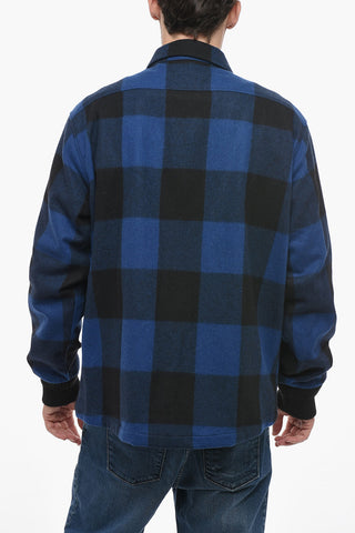 Buffalo Checked Wool and Nylon Overshirt