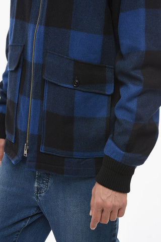 Buffalo Checked Wool and Nylon Overshirt