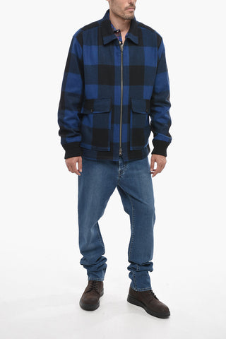 Buffalo Checked Wool and Nylon Overshirt
