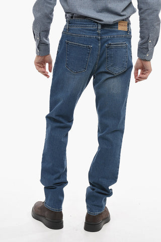 PENN-RICH Stretch Cotton Denims with Skinny Fit 17cm