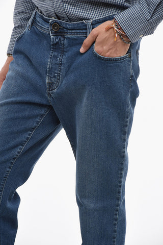 PENN-RICH Stretch Cotton Denims with Skinny Fit 17cm