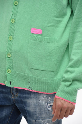 Cardigan aus Kaschmir-Mix mit Distressed-Detail