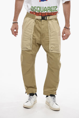 Two-Tone Pully Trousers with Buckle