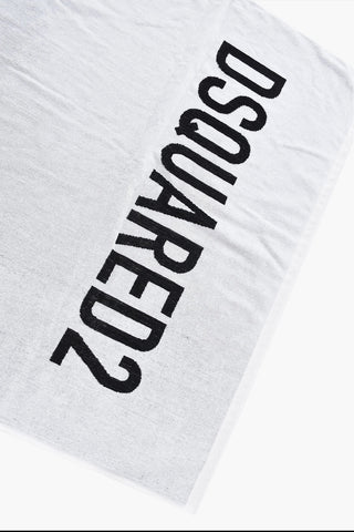 Cotton Beach Towel with Contrasting Logo