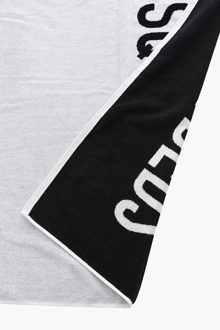 Cotton Beach Towel with Contrasting Logo