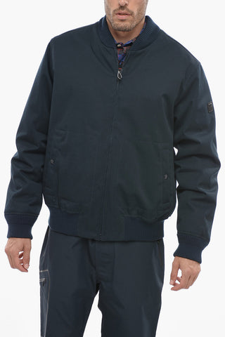 Reversible Bomber Jacket with Buffalo Check Detail
