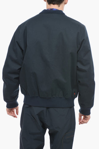 Reversible Bomber Jacket with Buffalo Check Detail
