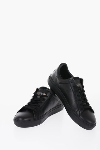 Leather ALL AROUND Low-Top Sneakers with Textured Leather detail