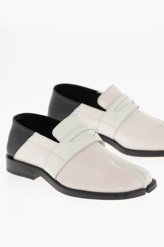 MM22 Two Tone Leather Tabi Loafers