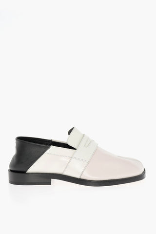 MM22 Two Tone Leather Tabi Loafers