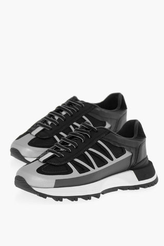 MM22 Lace-up Sneakers with Two-toned Detail