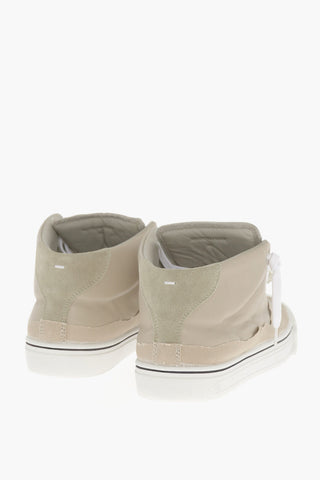 MM22 Sneakers High-Top In Pelle Effetto Distressed