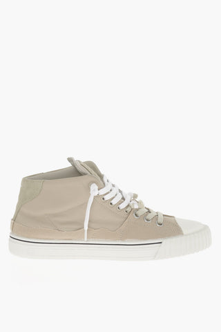 MM22 Sneakers High-Top In Pelle Effetto Distressed