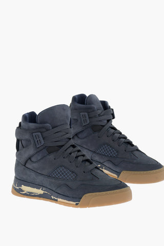 MM22 Lace-up Suede Sneakers with Lived-in Sole