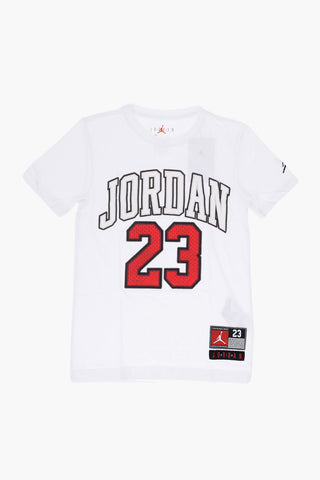 AIR JORDAN 23 T-shirt Girocollo con Maxi Logo in Rilievo