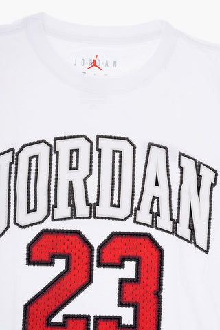 AIR JORDAN 23 T-shirt Girocollo con Maxi Logo in Rilievo