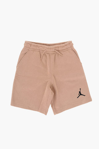 AIR JORDAN Cotton Fleece Shorts with Embroidered Logo
