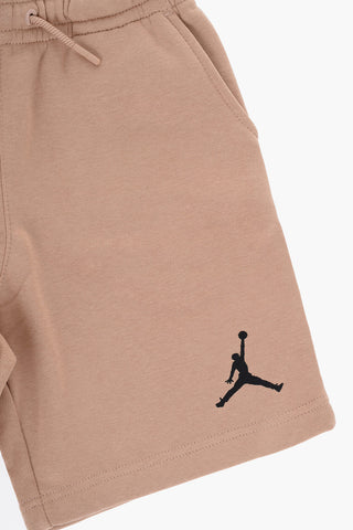 AIR JORDAN Cotton Fleece Shorts with Embroidered Logo