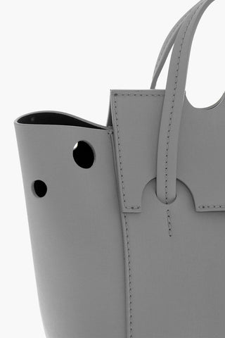 Leather BURROW Tote Bag with Cut-Out Details