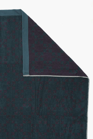 HOME Asciugamano Ricamato All-Over in Cotone Spugnato
