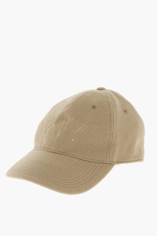 Embroidered Logo Wool Baseball Cap