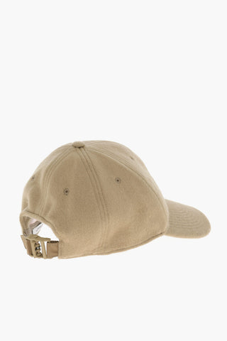 Embroidered Logo Wool Baseball Cap
