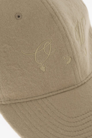Embroidered Logo Wool Baseball Cap