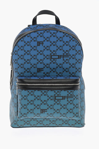 Gradient Effect Backpack with Logo and Leather Trim