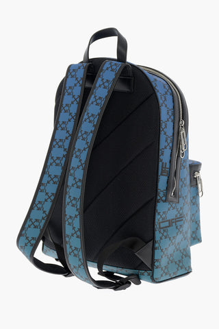 Gradient Effect Backpack with Logo and Leather Trim