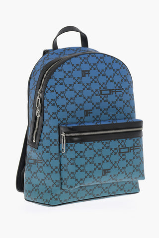 Gradient Effect Backpack with Logo and Leather Trim