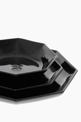 KITCHENWARE Set 3 Piatti Ottagonali in Ceramica