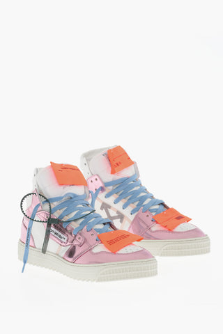 Metallic Leather and Fabric 3.0 OFF COURT SPECIAL MIRROR High-Top Sneakers