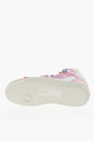 Metallic Leather and Fabric 3.0 OFF COURT SPECIAL MIRROR High-Top Sneakers