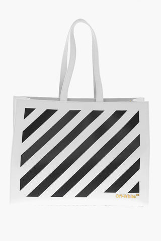 Leather DIAG HYBRID Tote Bag with Removable Shoulder Strap