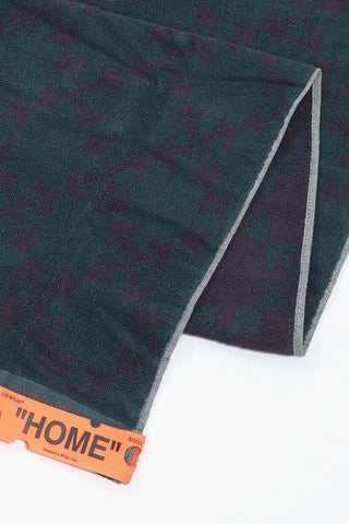 HOME Terry Cotton Towel Set with All Over Logo Embroidery