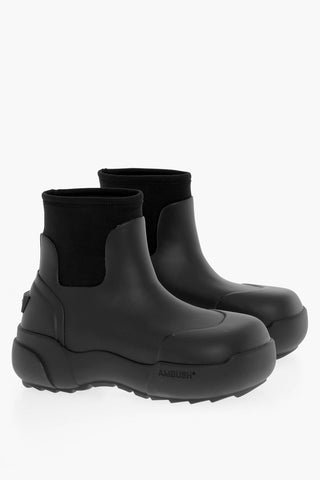 Rubber Boots with Leather Details