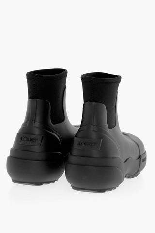 Rubber Boots with Leather Details