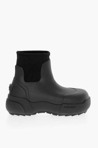 Rubber Boots with Leather Details