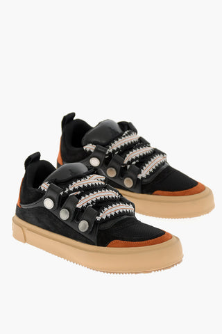 Suede TICINELLA Low Top Sneakers with Maxi Strings
