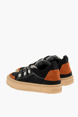 Suede TICINELLA Low Top Sneakers with Maxi Strings