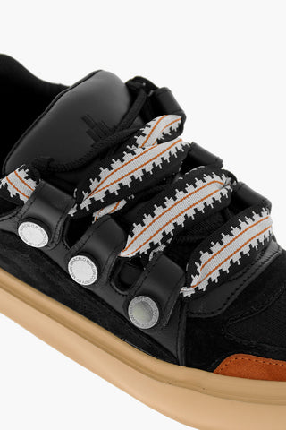 Suede TICINELLA Low Top Sneakers with Maxi Strings