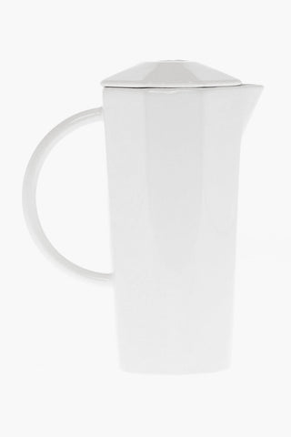 KITCHENWARE Brocca Ottagonale in Ceramica con Coperchio