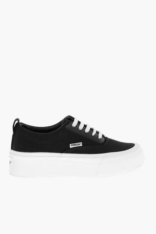 Cotton Low-Top Sneakers with Platform 5cm