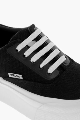 Cotton Low-Top Sneakers with Platform 5cm