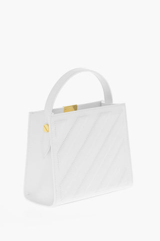 Leather CROSS Tote Bag with Golden Details